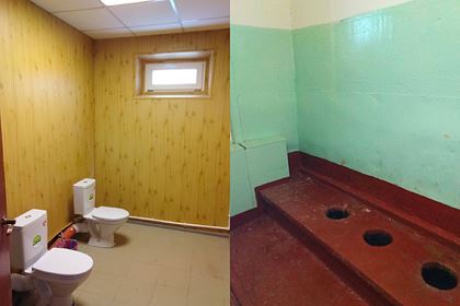 <br />
Российский мэр похвастался заменой дыр в школьном туалете на унитазы без кабинок<br />
