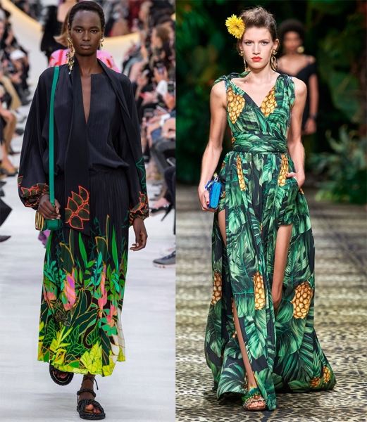 Тропические принты в моде весна-лето 2020