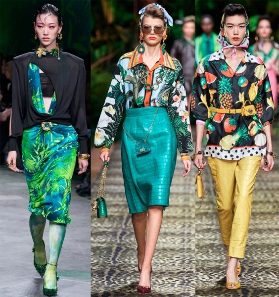Тропические принты в моде весна-лето 2020