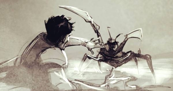 Нападение на карету с Йеннифэр и Калис на раскадровках сериала The Witcher