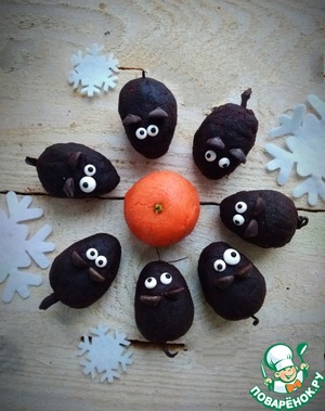 Пирожное "Мандаринка и мышки"