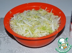 Салат капустный с луком шалот