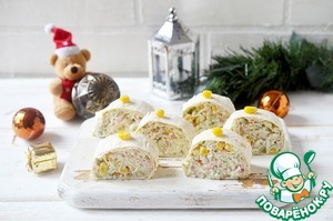 Крабовый салат в лаваше