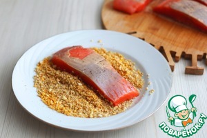 Семга под орехово-мандариновой корочкой