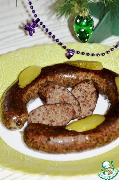 Колбаса печеночно-крупяная