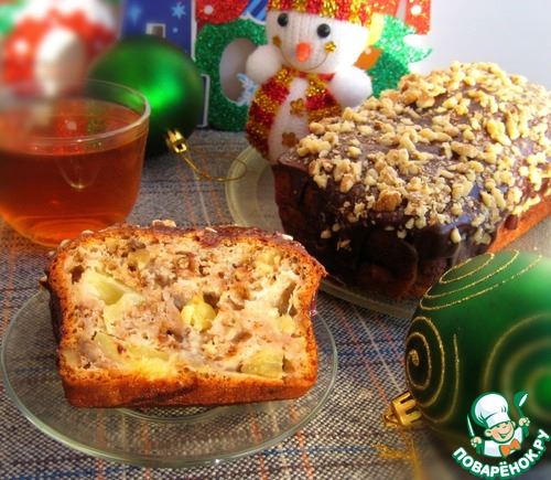 Ореховый кекс с ананасами