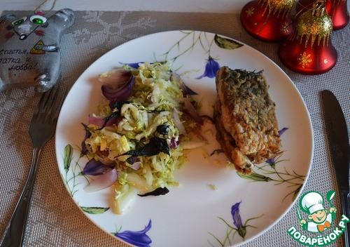 Салат капустный с луком шалот