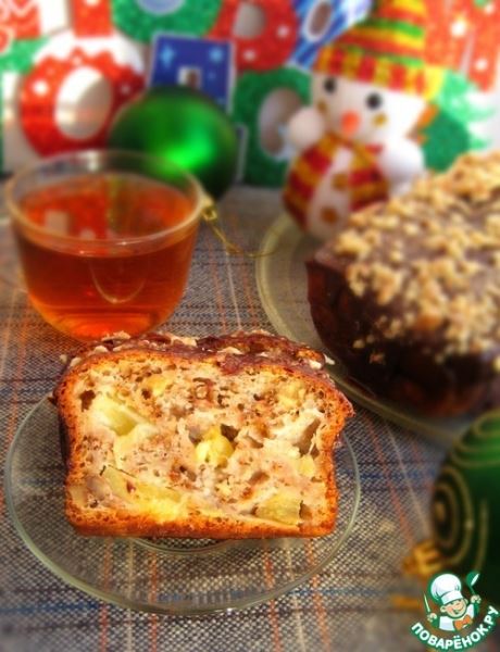Ореховый кекс с ананасами