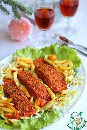 Семга под орехово-мандариновой корочкой