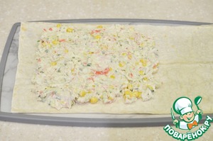 Крабовый салат в лаваше