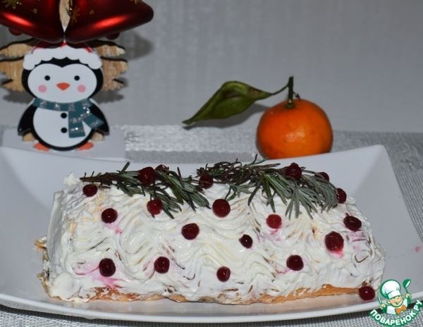 Трончетто или закусочное новогоднее бревно