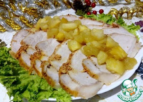 Буженина с яблоками