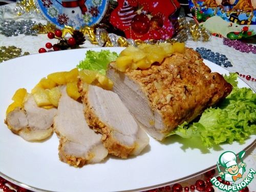 Буженина с яблоками