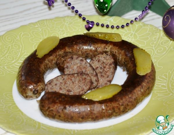 Колбаса печеночно-крупяная