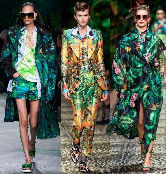 Тропические принты в моде весна-лето 2020