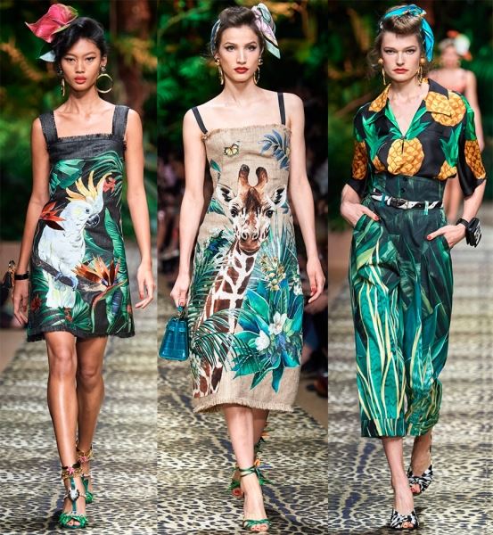 Тропические принты в моде весна-лето 2020