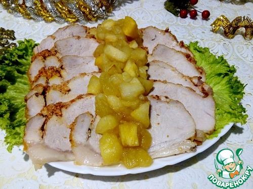 Буженина с яблоками