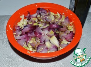 Салат капустный с луком шалот