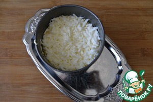 Салат с малосольной форелью "Еловая ветка"