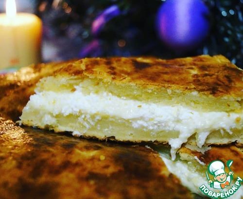 Сырный пирог из творожного теста