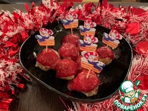 Фрикадельки с клюквенным соусом