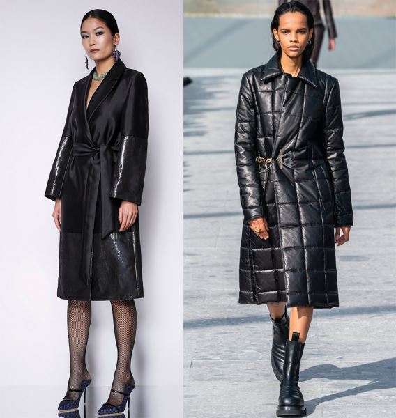 Черные женские пальто на осень и зиму